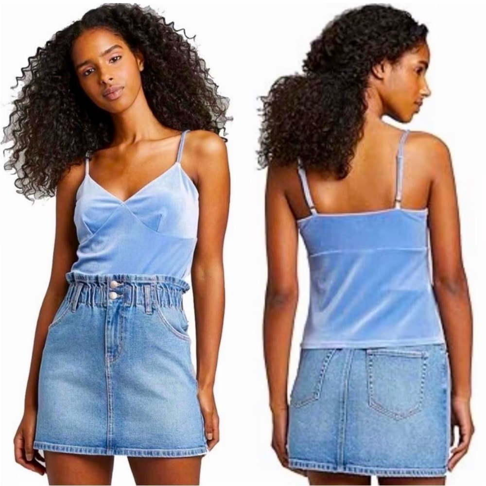 ❤️ 🆕 WILD FABLE Women's V-Neck Cami Top Blue SMALL